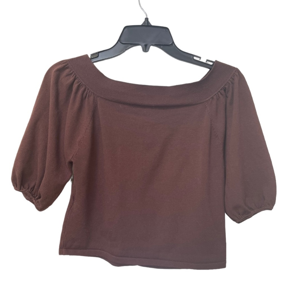 Antonio Melani Off-The-Shoulder Top Sweater Silk and Cotton Blend Size XS - Picture 4 of 12